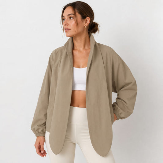 GRPD High Neck Coat - Khaki