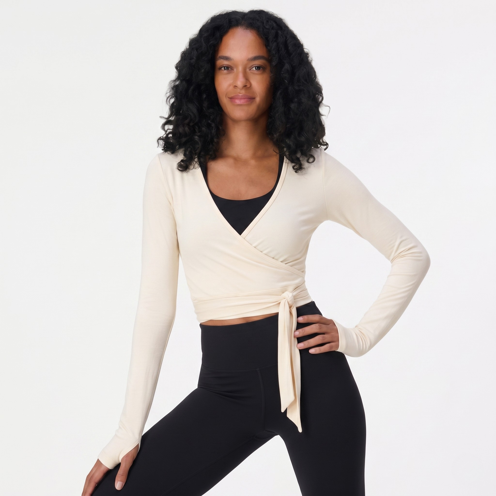 Wrap Long-Sleeve Top