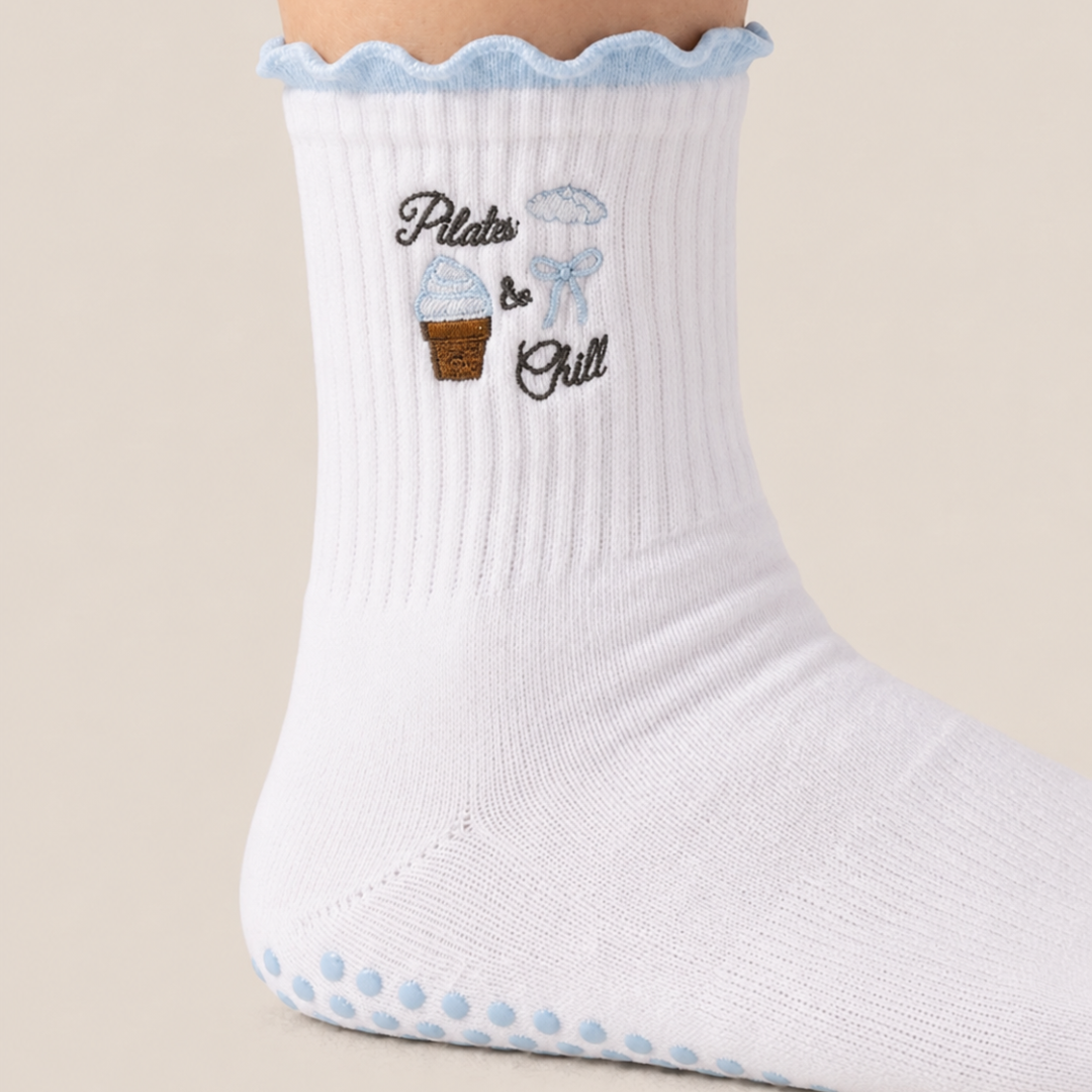 Pilates and... Ruffle Grip Socks