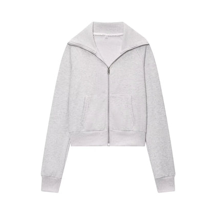 Two-Piece Sweat Set with Flared Trousers