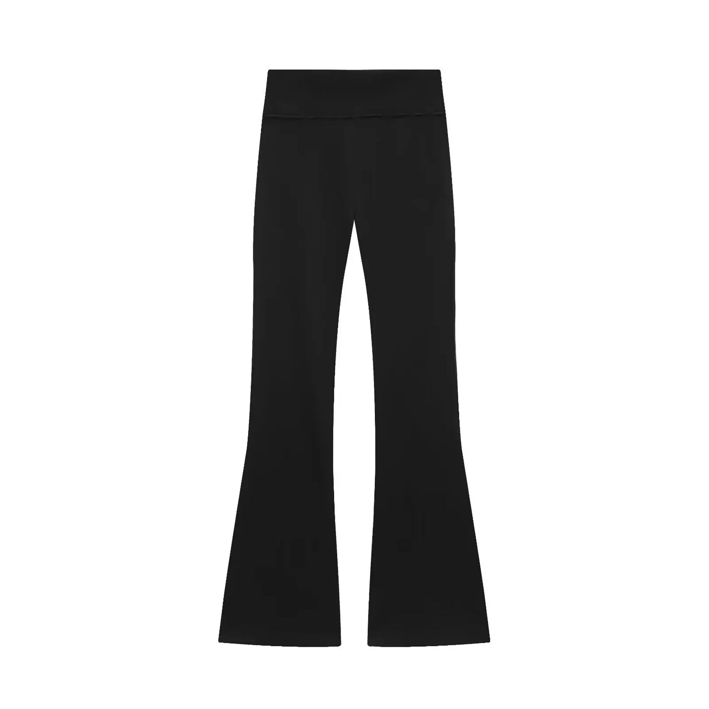 Two-Piece Sweat Set with Flared Trousers