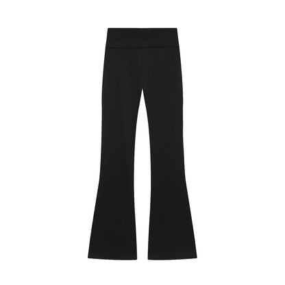 Two-Piece Sweat Set with Flared Trousers