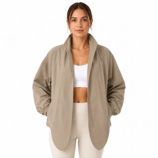 GRPD High Neck Coat - Khaki