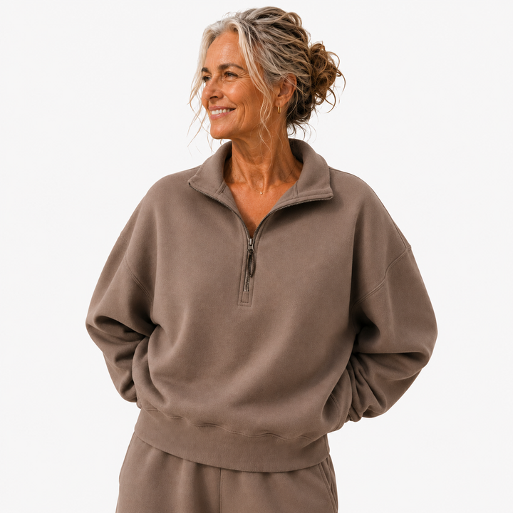GRPD Half-Zip Sweatshirt - Sand