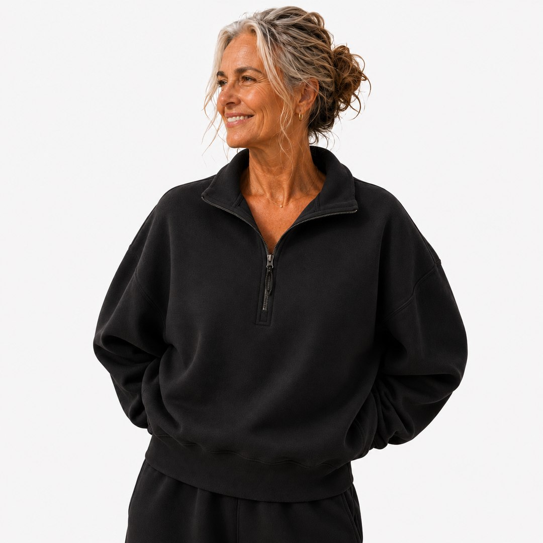 GRPD Half-Zip Sweatshirt - White