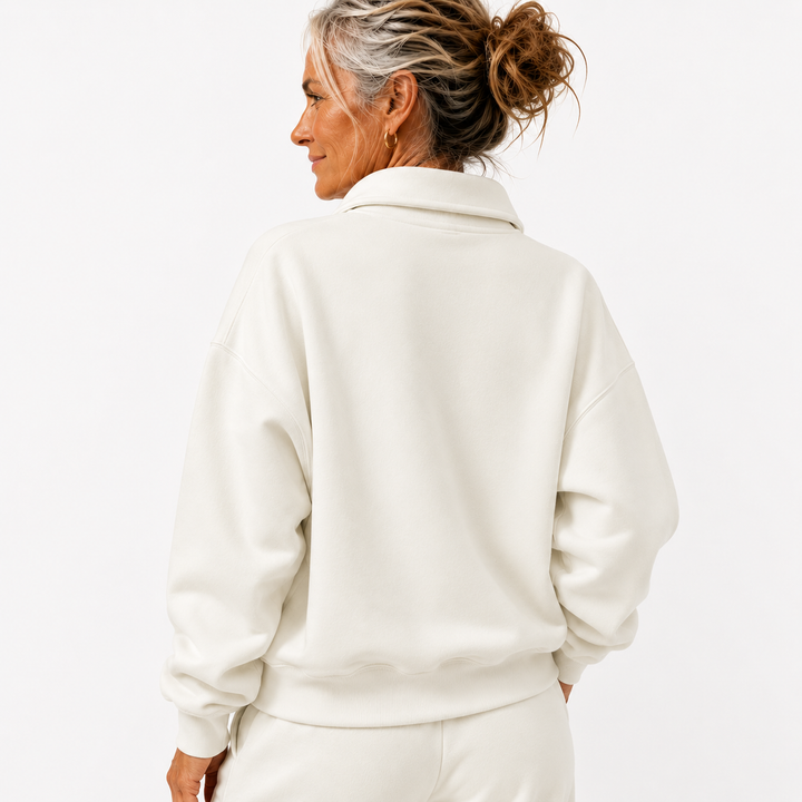 GRPD Half-Zip Sweatshirt - White