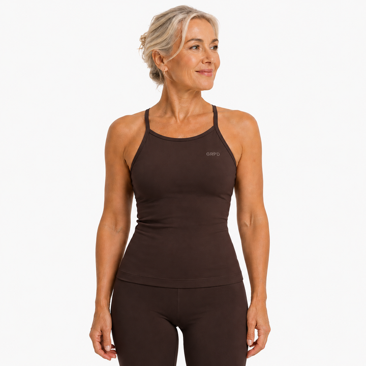 GRPD Sleek Bra Tank - Espresso