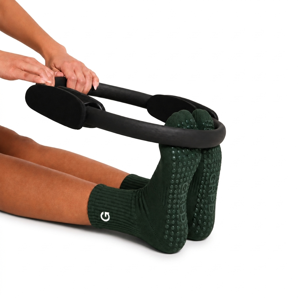 GRPD Crew Grip Socks - Forest Green