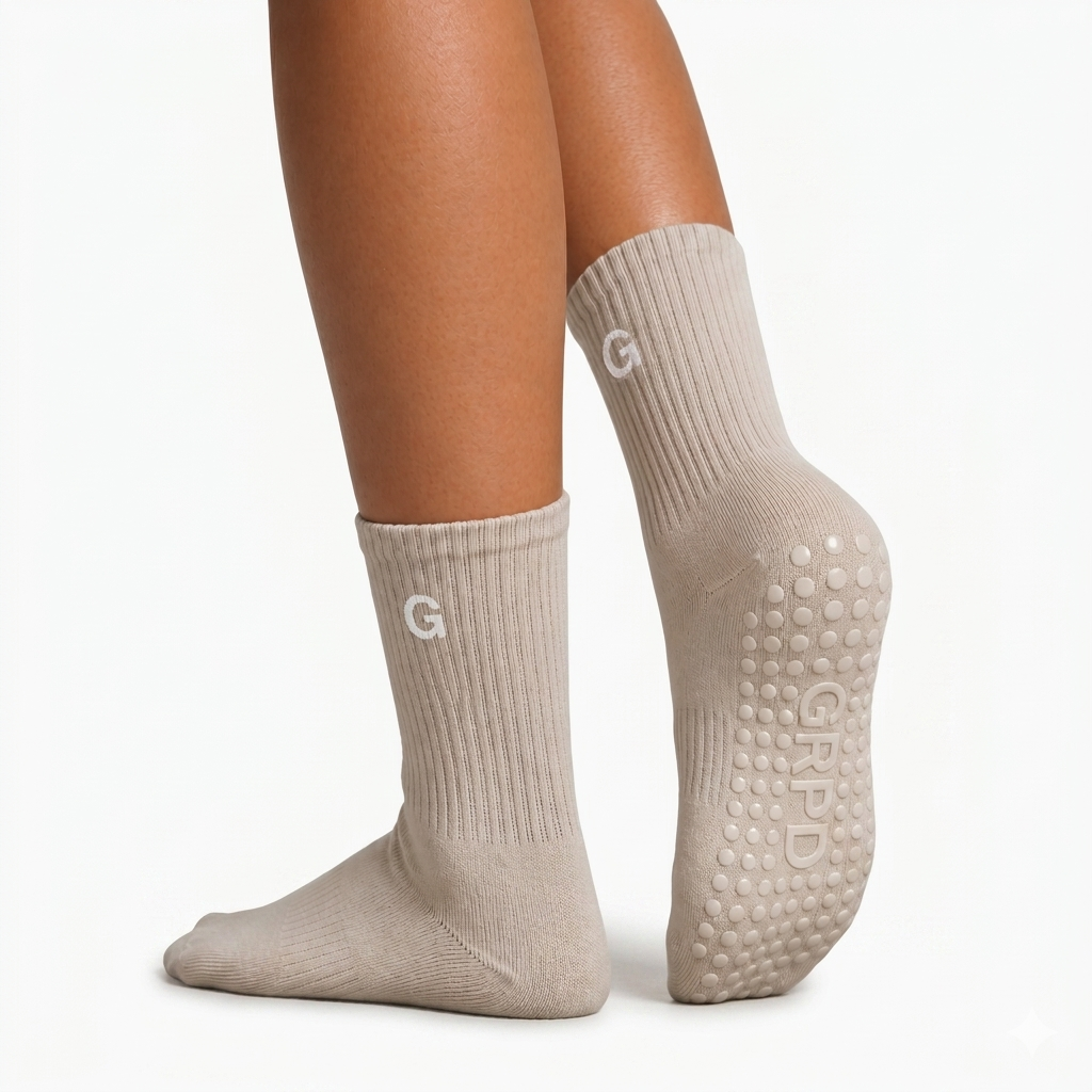 GRPD Crew Grip Socks - Sand