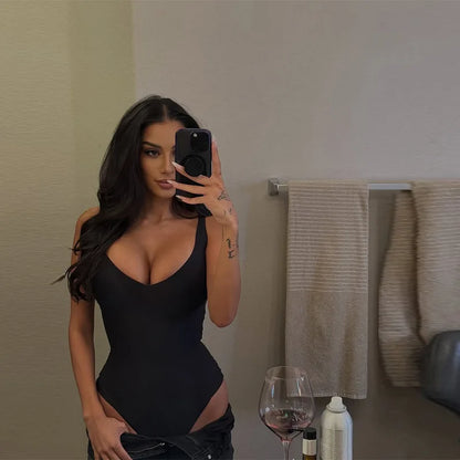 Sleeveless V-Neck Bodysuit