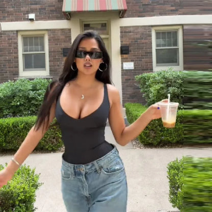 Sleeveless V-Neck Bodysuit