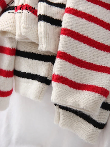 Striped Cropped Cardigan