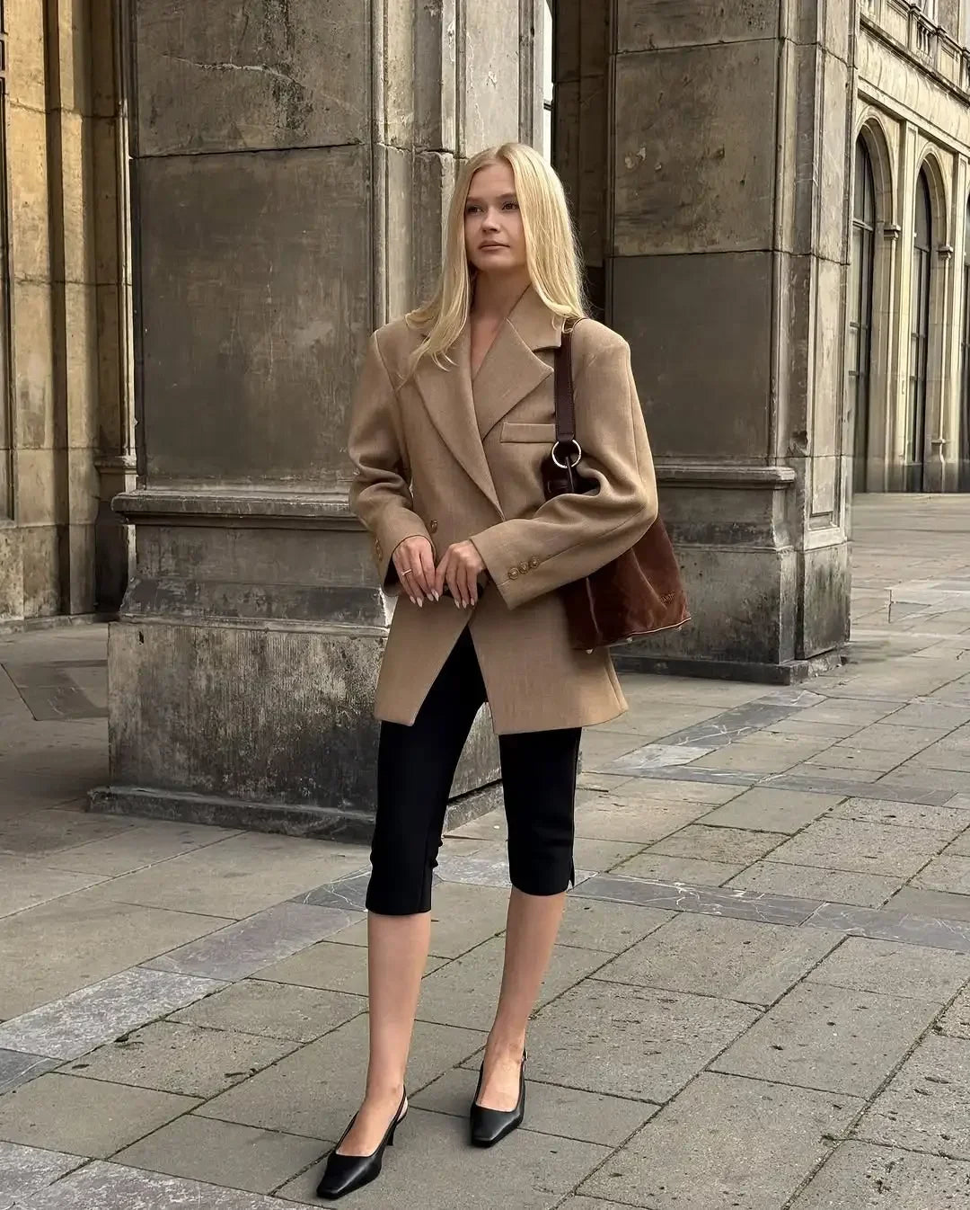 Waist-Cinching Single-Button Blazer