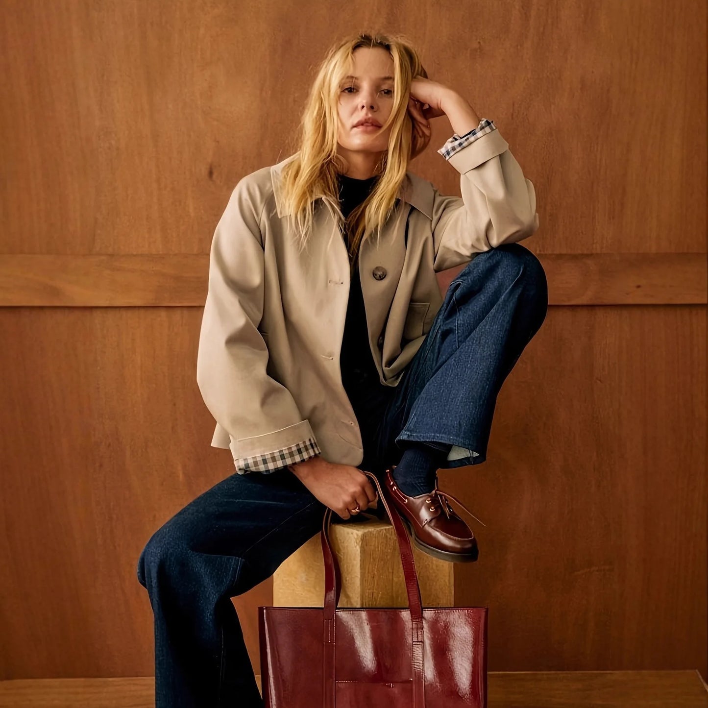 Minimal Single-Button Coat
