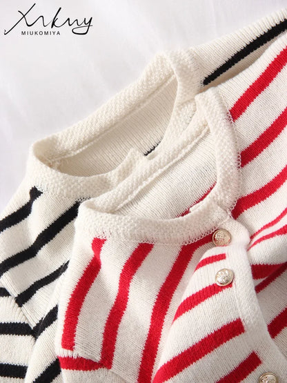 Striped Cropped Cardigan