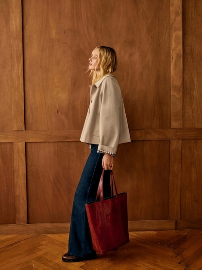 Minimal Single-Button Coat