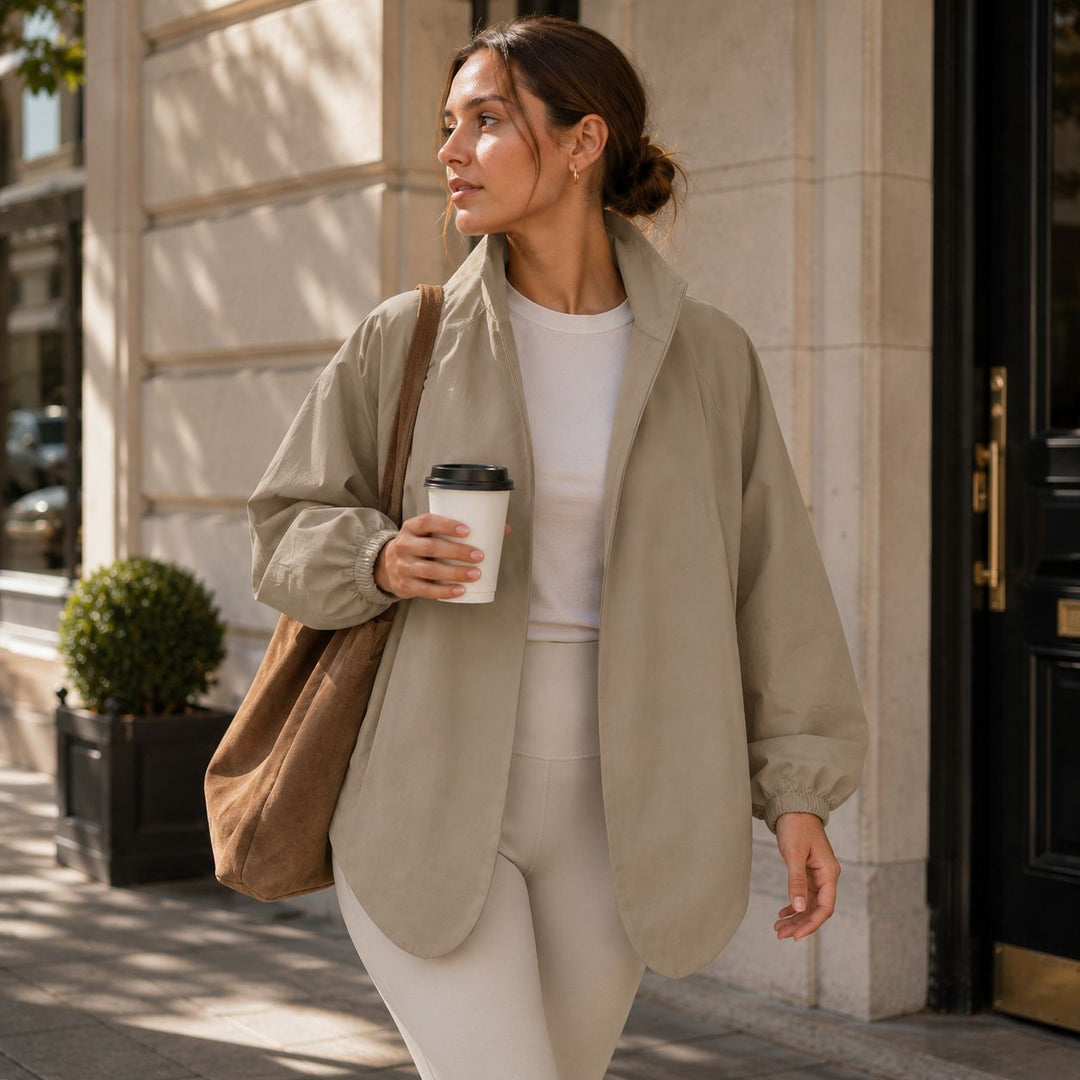 GRPD High Neck Coat - Khaki