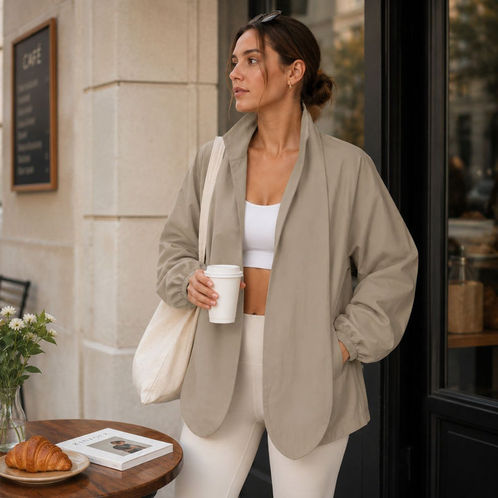 GRPD High Neck Coat - Khaki