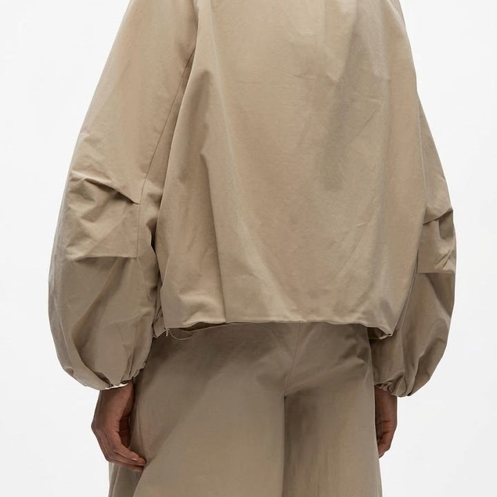 GRPD High Neck Coat - Khaki