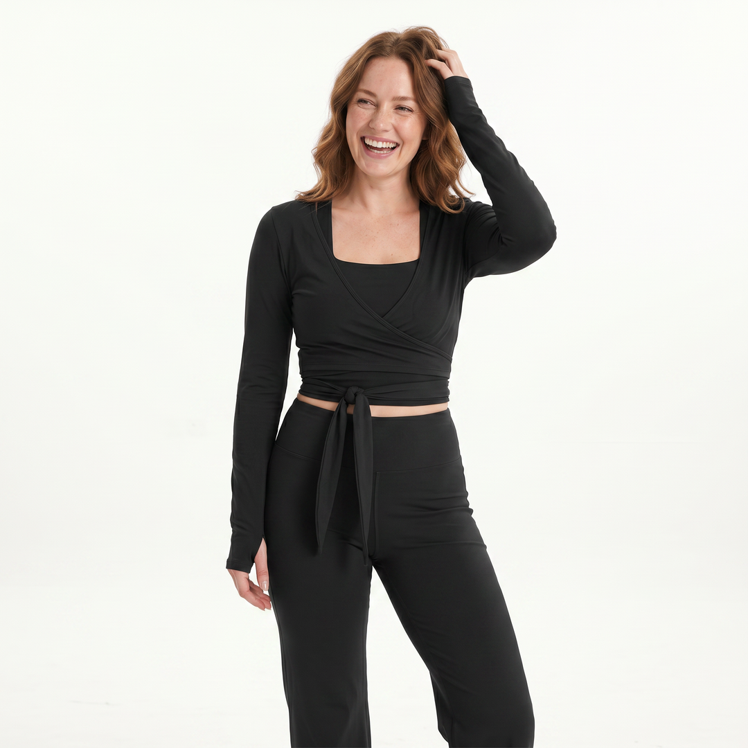 GRPD Wrap Long-Sleeve Top