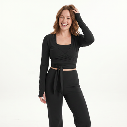 Wrap Long-Sleeve Top