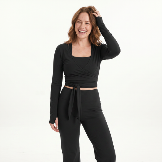 GRPD Wrap Long-Sleeve Top