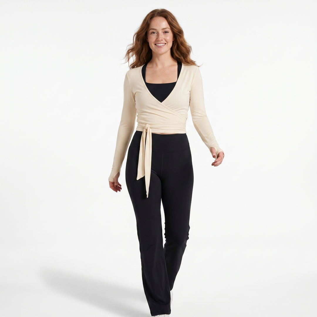 GRPD Wrap Long-Sleeve Top