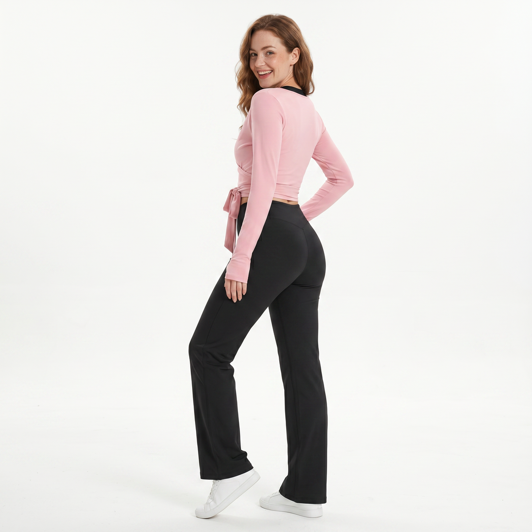 GRPD Wrap Long-Sleeve Top