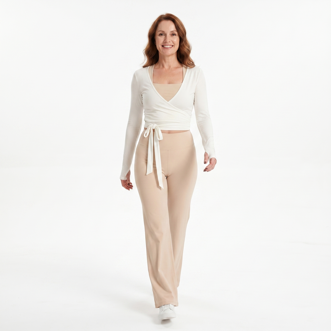 GRPD Wrap Long-Sleeve Top