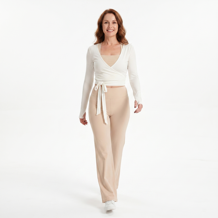 GRPD Wrap Long-Sleeve Top