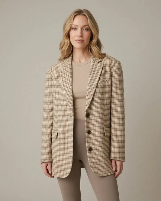 Oversized Houndstooth Blazer