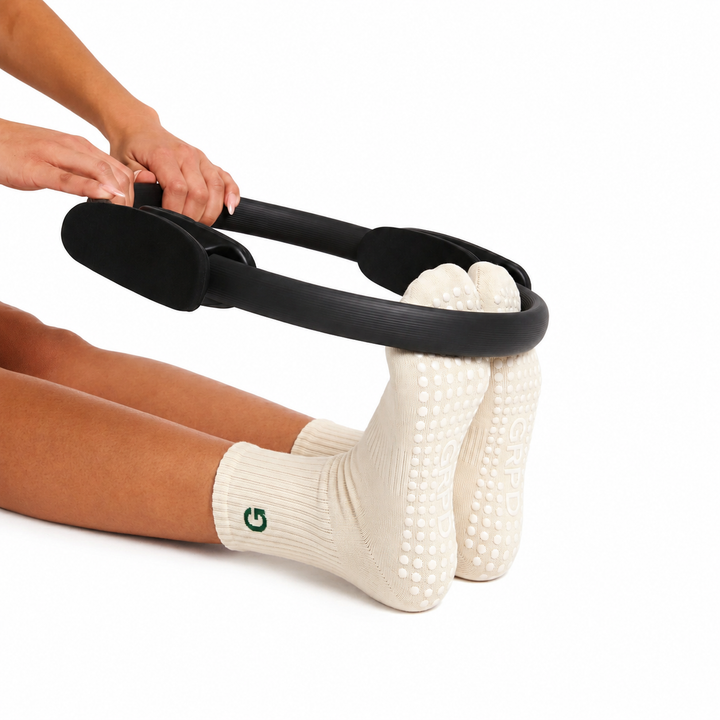 GRPD Crew Grip Socks - Ivory