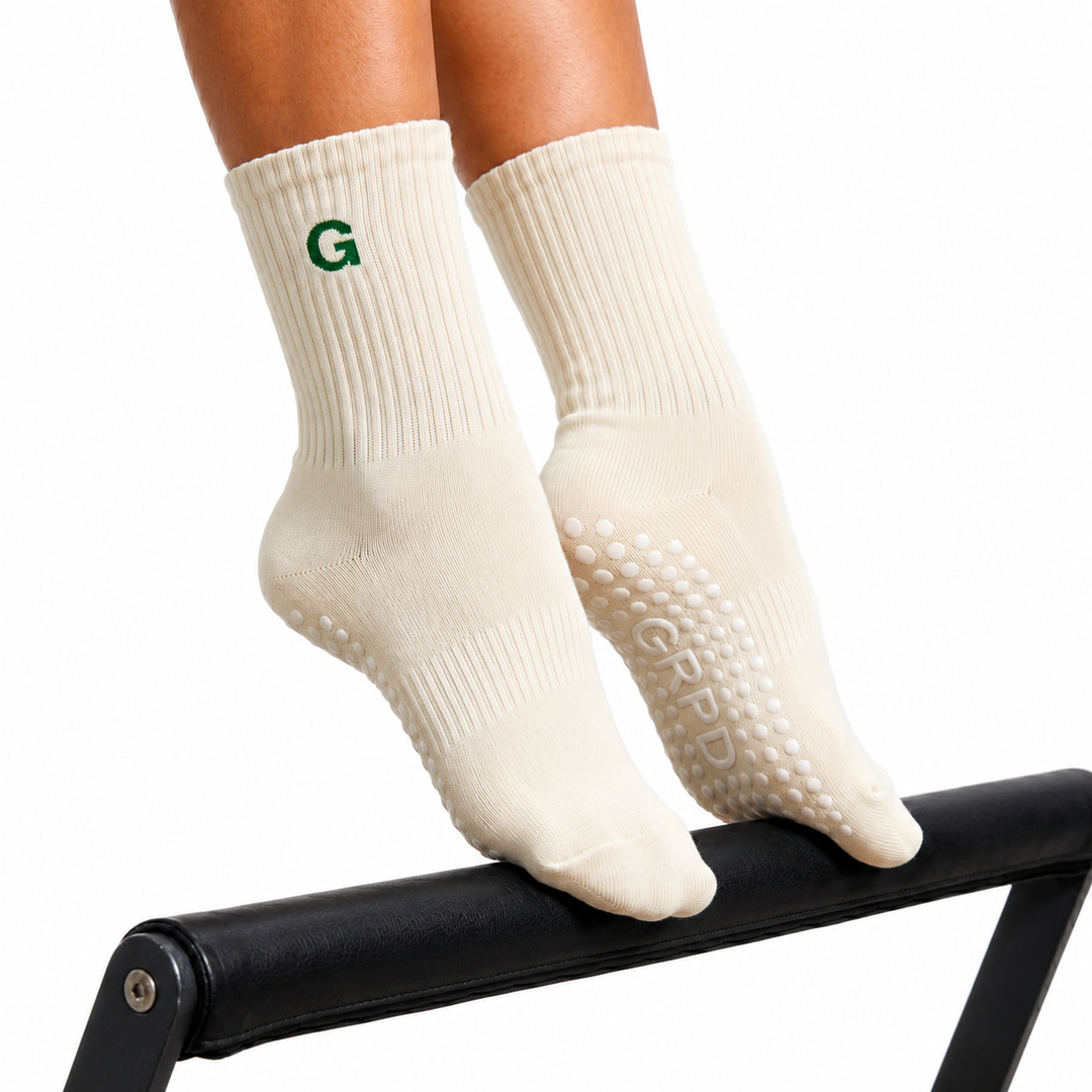 GRPD Crew Grip Socks - Ivory